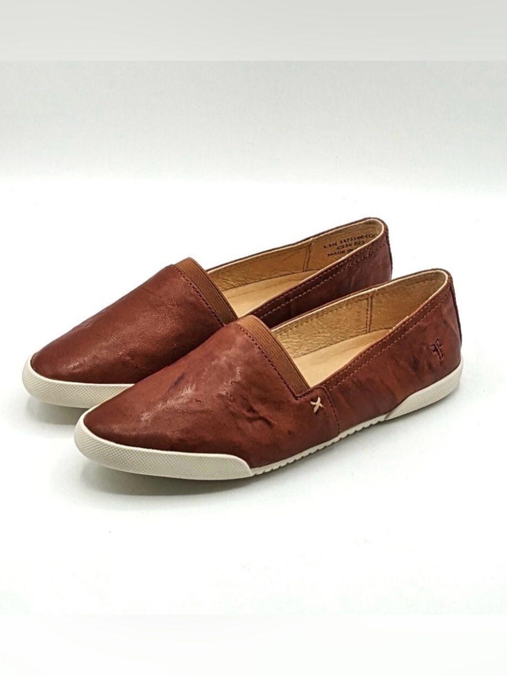 Frye Melanie slip-on shoes premium cognac leather 7.5